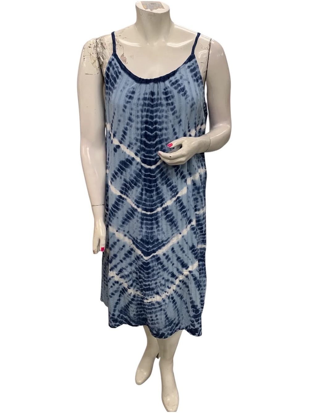 Style & Co. Blue Tie-Dye Slip Dress Size XL